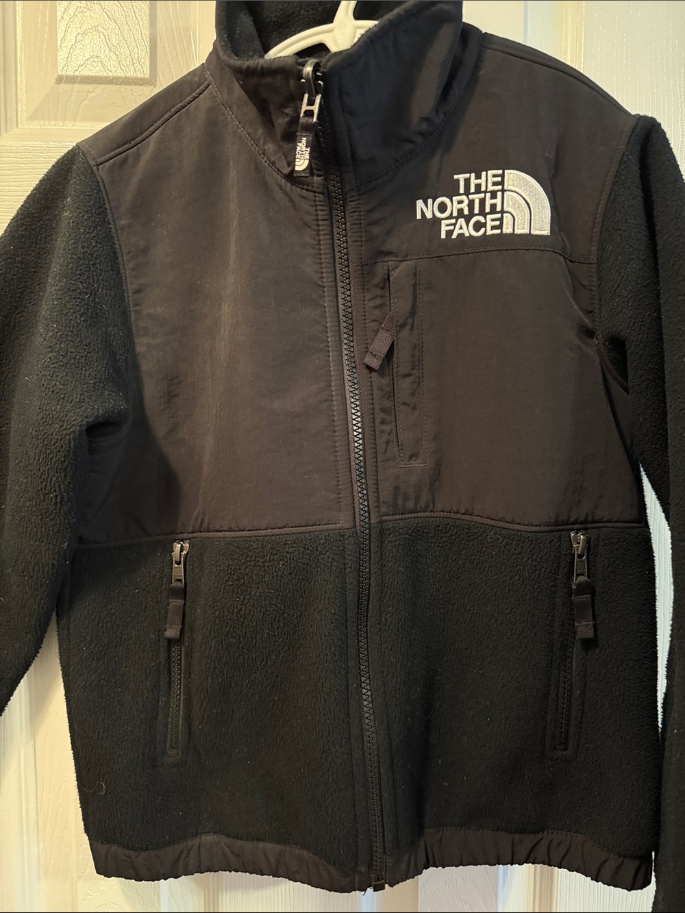 The North Face Black Kids Fleece Jacket with Chest Pocket